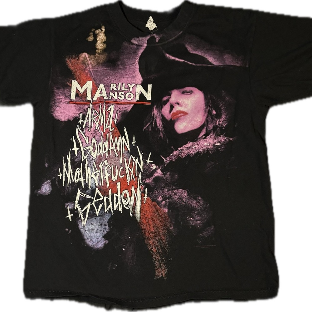 Marilyn Manson We're From America 2009 Concert T Shirt Size M Vintage